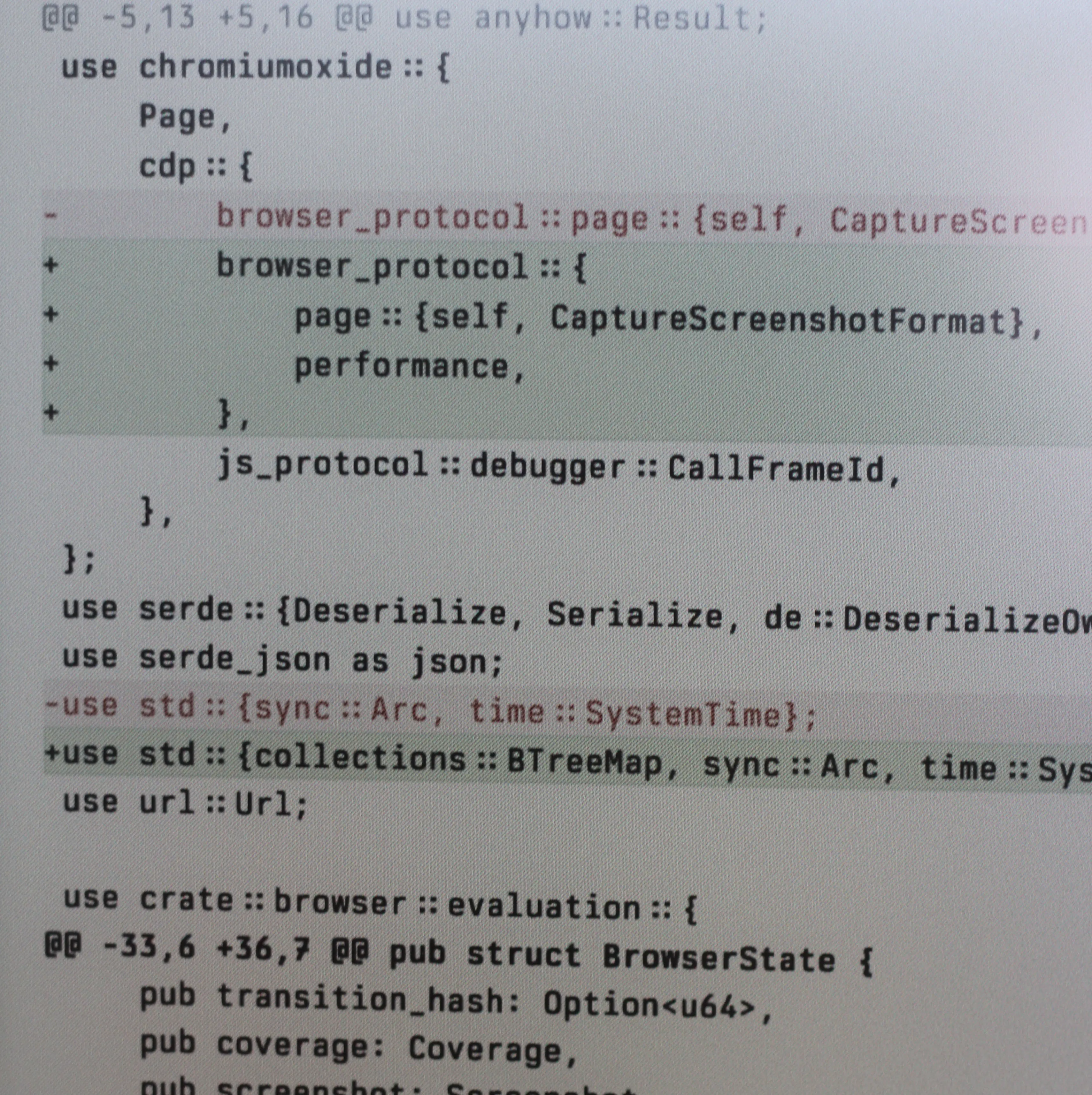 Reading mode, where colored regions are pretty smooth and text looks sharp.
